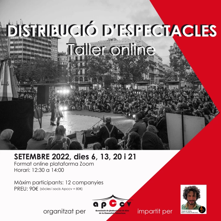 DISTRIBUCIÓ D'ESPECTACLES. Taller online. Inscripcions