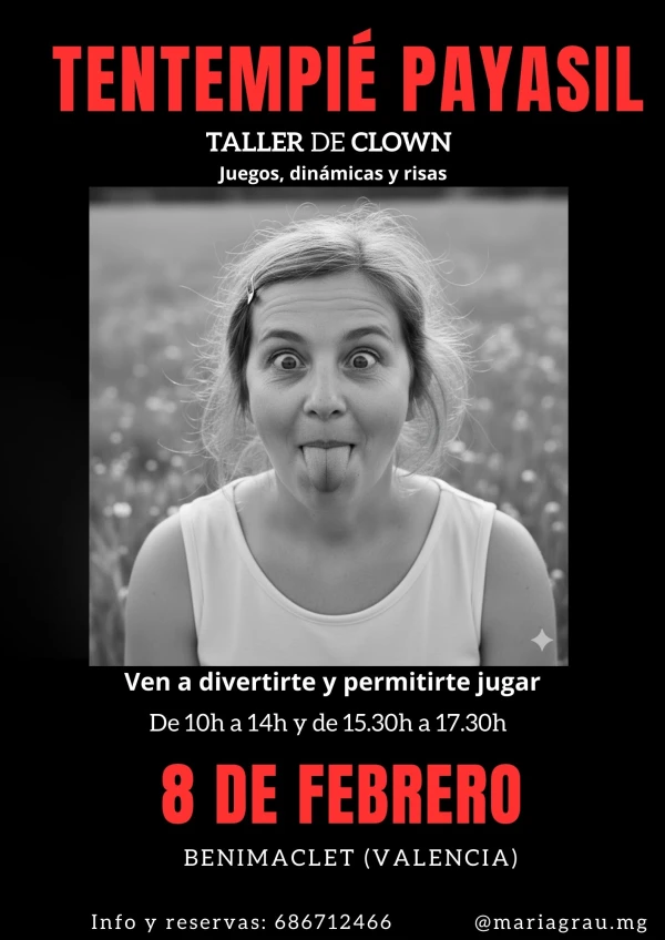 TENTEMPIÉ PAYASIL. TALLER DE CLOWN