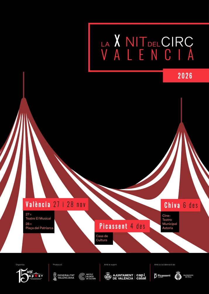 LA X NIT DEL CIRC VALENCIÀ. 27 i 28 novembre, 4 i 6 desembre 2026